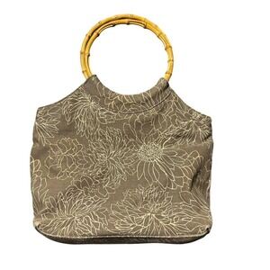 Old Navy Brown and cream floral print shoulder bag